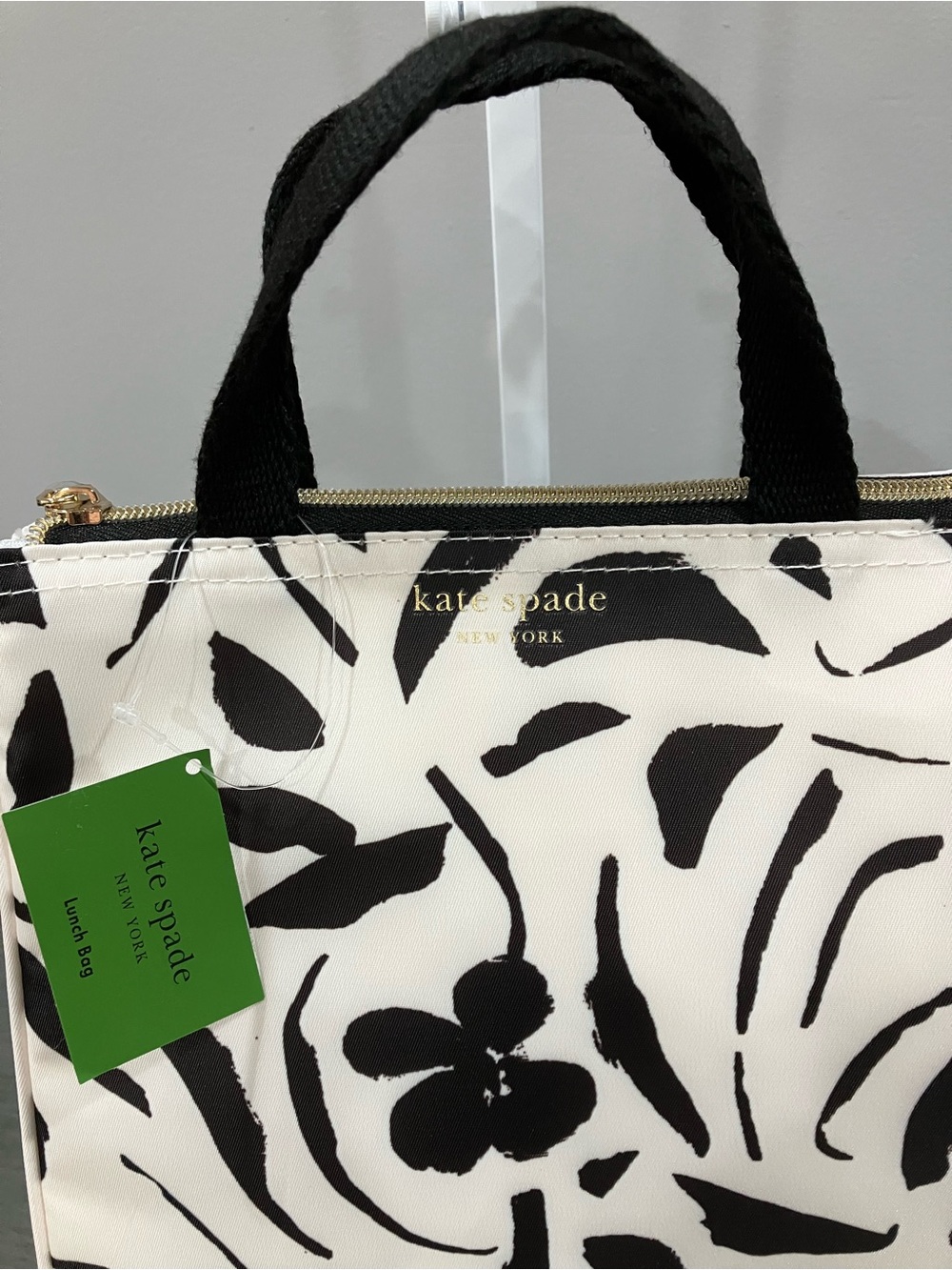 Kate Spade Black and White Abstract Floral Tote - Picture 2 of 6